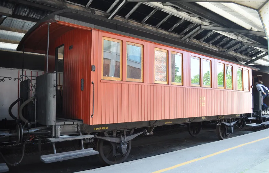 Personvognen Fjerritslev-Frederikshavn Jernbane (FFJ) C 72 fra 1898.